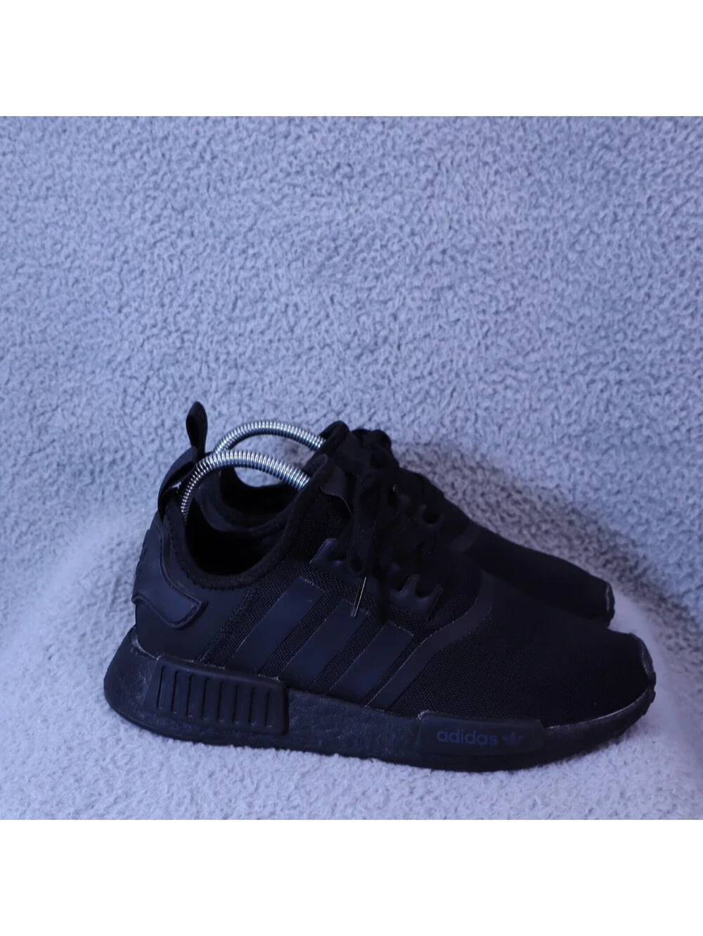 Adidas Womens 7 NMD_R1 Shoes Sneaker Black Boost